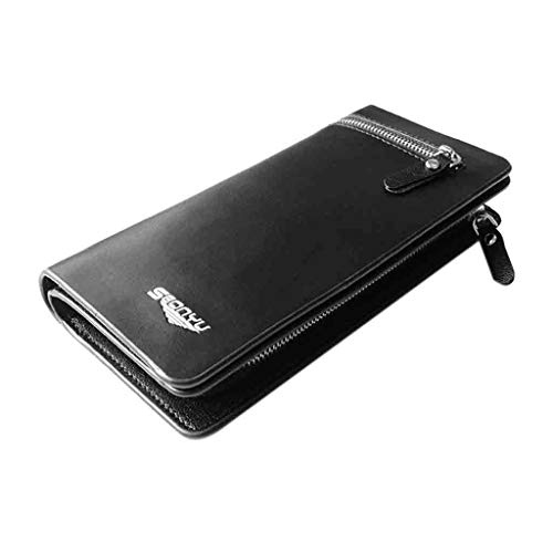 Hattfart Simply Wallet Long Handbag Large Capacity Leather Purse Clutches Bifold Multi Card Holder