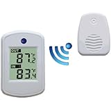 Ambient Weather WS-04-WHITE Wireless Thermometer with Indoor and Outdoor Temperature (White)
