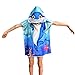 Elite Trend Kids' Hooded Towel & Bathrobe – Super Soft, Absorbent Poncho for Boys & Girls, Ideal for Beach, Pool & Bath, Cozy Cover-Up for Toddlers & Kids, Ages 1-7, Shark