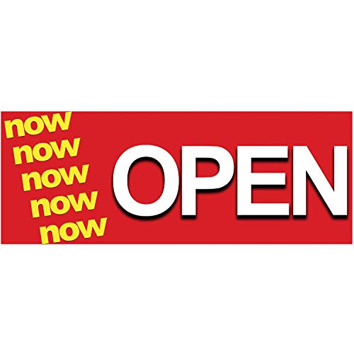 Banner Buzz Make It Visible Now Open Vinyl Banner 11 Oz With Metal