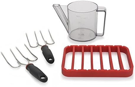 NORPRO Turkey Sets - Roasting Rack, Baster, Turkey Lifters, Gravy Seperator (4-Pc)