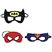Lazu Superhero Dress Up Costumes 6 Satin Capes with Felt Masks for both Girls and Boys