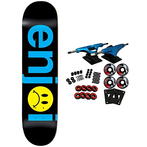 Enjoi Skateboard Complete Frowny Face No Brainer Black 8.0"