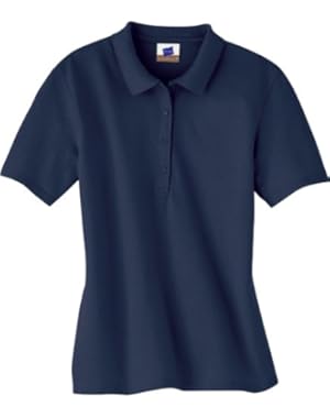 SD LAD 7 OZ CTN PIQ SP SHIRT (NAVY) (2XL)