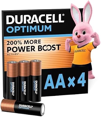 Optimum AA Batterie (Confezione da 4​) – Batterie Alcaline da 1,5 V – 200% Più Attivi Power Boost – Soddisfano le Esigenze dei Dispositivi Moderni – 100% Riciclabili – MX1500