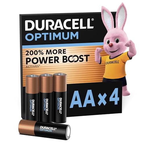 Optimum Pilas AA (Paquete de 4) – Pilas alcalinas 1,5 V – 200 % más de activos POWER BOOST – Satisface las exigencias de los dispositivos modernos – Envase 100 % reciclable – MX1500