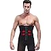 Panegy Adjustable Hooks Waist Trimmer Belt Elastic Lumbar Back Tranier Support Brace Band for Men Size M Black