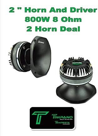 (2) Timpano TPT-DH2000 2" Compression Horn Driver 8 Ohm Slim Aluminum 800 Watts 1 Pair