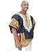 Traditional Print Unisex Dashiki, Black