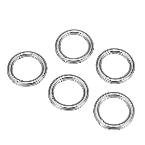 OKIl 5Pcs 3x20mm 304 Stainless Steel Round O Ring Welded Marine Rigging Strapping Hardware