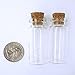 LEFV™ 10ml Small Bottles Transparent Mini Glass Jars with Cork Stoppers Top - Message Weddings Wish Jewelry Pendant Charms Kit Party Favors - Pack of 12