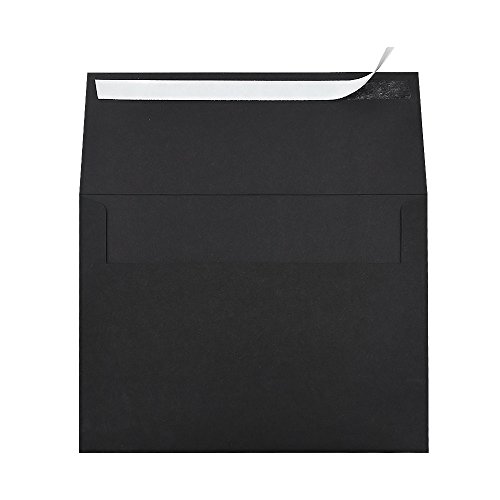 A7 Black Invitation 5x7 Envelopes Self Seal, Square Flap,Perfect for