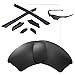 Walleva Polarized Lenses And Rubber Kit(Earsocks+Nosepads) For Oakley Half Jacket XLJ (Black Polarized Lenses + Black Rubber)