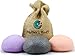 Organic Exfoliating Premium Konjac Sponges + Free Burlap Travel Case + Charity Donation – All Natural Beauty Supply Prevents Breakouts While Exfoliating & Toning for a Better Complexion