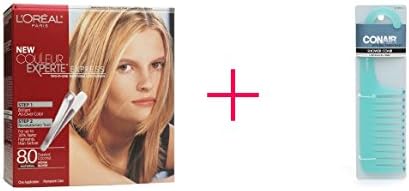 L'Oreal Paris Couleur Experte Express Two-In-One Multi-Tonal Color System (2pc AND Conair Brush Shower Comb - BUNDLE)