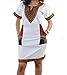 SheKiss Women's Dashiki African Bodycon Dresses Bohemian Vintage Print Club Midi V-Neck Pockets