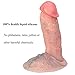 Hyper Realistic Ultra Soft Silicone Dildo Lifelike Vein Superior Penis Dual Layer Liquid Silicone Bendable Penis with Suction Cup Adult Sex Massage Masturbation Toys for Women 7 inch (Natural Flesh)