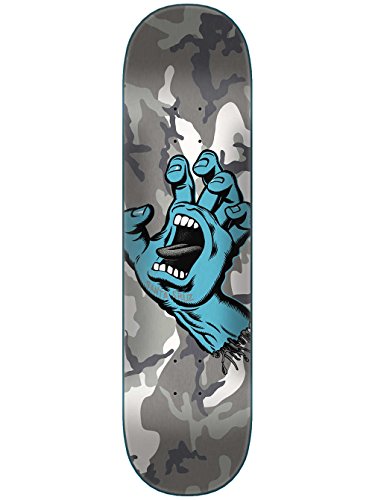 Santa Cruz Skateboard Deck Screaming Hand Camo Grey 8.5"