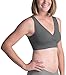 Kindred Bravely French Terry Scoopback Busty Nursing Sleep Bra for E, F, G, H, I Cup | Busty Maternity Bra for Breastfeeding (Large-Busty, Grey)