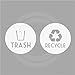 Recycle and Trash Vinyl Lettering Decal Sticker (4