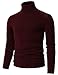 H2H Mens Slim Fit Turtleneck Pullover Sweaters Basic Tops Knitted Thermal
