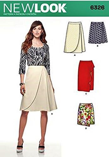Simplicity New Look 6326 Misses' Mock Wrap Skirt with Front and Length Variations Size 10 - 22