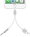 iphone 7 / 7 plus / 8 / X adapter, (Support iOS 10.3, 11)Cone 2 in 1 Lightning Adapter and Charger, Lightning to 3.5mm Aux Headphone Jack Audio Gender Adapter for iphone X, 8, 8 plus, 7(Silver)