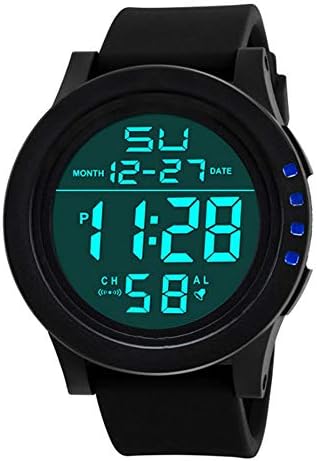 Watches for Men Clearance, Men's LED Waterproof Digital Watch Rubber Strap Analog Quartz Watch Sport Smart Wrist Watch, Xmas Gifts for Boys Men