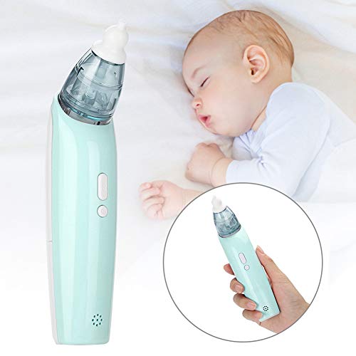 Baby Electric Nasal Vacuum Nasal Cleaner Powered by Universal USB Charging with 2 Sizes Nasal