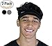 Mens Headband 2-Pack Guys Sweatband & Sports Headband for Running, Crossfit, Working Out and Dominating Your Competition - Performance Stretch & Moisture Wicking