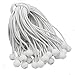 X-Haibei 9 inches Ball Bungee Elastic Cords for Tie Down Tarp Strap Bungi Canopy Securing Tarps Sleeping Bags Rubber Straps 50, White