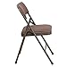 Flash Furniture HERCULES Series Curved Triple Braced & Double Hinged Beige Fabric Metal Folding Chair