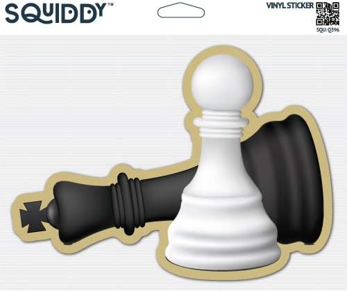 Squiddy Chess Pieces - Vinyl Sticker for Car, Laptop, Notebook (5" Wide)