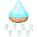 Essential Oil Diffuser ARCHEER Cool Mist Humidifier Ultrasonic Aroma Diffuser 300ml Cool Mist Humidifier with 7 color LED Night Light for Office Home Bedroom Living Room Study Yoga Spa, Wood Grain