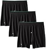 Lacoste Men's 3-Pack Essentials Cotton Knit Boxer, Black, Large