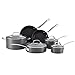 Circulon Genesis Hard Anodized Nonstick Cookware Pots and Pans Set, 10 Piece, Black