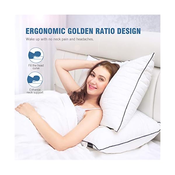 SENOSUR Bed Pillows for Sleeping 2 Pack, Queen Size Hotel Pillow, Down