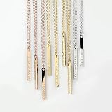 Layered Name Necklace Personalized Multiple Vertical Bar Necklace Birthday Gifts - 6N