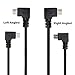 CableDeconn Left 90 Degree Angled Micro USB B Male to USB A Male Data Charge Cable