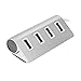 USB Hub, USB Data Hub, Rosa Schleife 4 Port Universal High Speed USB Data Hub with Aluminum Alloy Material for MacBook Air Pro, Surface Pro 3, Smartphone Tablet PC