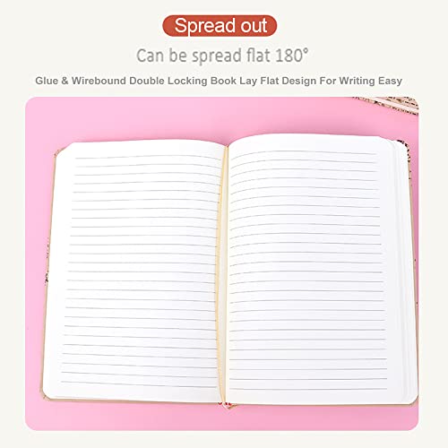 Lined Journal Notebook, 160 Pages, Medium 5.7 inches x 8 inches - 100 gsm Thick Paper, A5 Hardcover Notebook for Office, Home, School