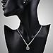 CHUVORA Sterling Silver Multi-Colored Mother of Pearl Shell Peace Love Symbol Sign Necklace 18''