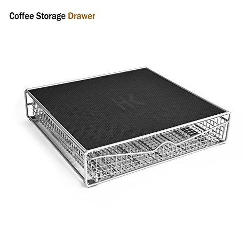 FITNATE Coffee Drawer for K-Cup Coffee Storage Organizer for 36 K-Cup with a Rack Mat for Most Coffee K Cup Pods or Tea and Coffee Makers,13.2x12.6x3" - Thumbnail 3