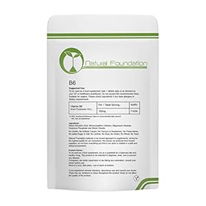 Vitamin B6 Tablets 100mg Supplements for High Metabolism & Immune System Health and Fatigue & Tiredness Reduction…