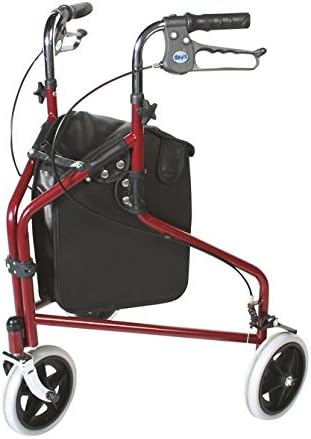 Days Tri Wheel Folding Walker with Loop and Lockable Brakes, Mobility Aid, Easy to Manoeuvre & Height Adjustable - Image 3