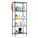 LANGRIA 5 Tier Shelving Units Storage Rack Supreme Wire Shelving Organization, Black