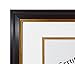 Golden State Art, 11x14 Document Frame for 8x10 Diploma/Certificate/Picture Includes White Over Double Mat and Real Glass (Black Gold & Burgundy Frame)