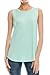 EttelLut - Women's Loose Fit Flowy Tank Tops - Cool Relaxed Regular and Plus Size - Ideal for Workout, Yoga, Running, Working Out at The Gym and Lounging Around - A1 Mint Large