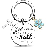 Sjcmbxxs Cross Keychain Christian Jesus keychain Religious Gifts Inspirational Christian Bible Gift For Women Teen Girl Best Friend Mom Daughter Jewelry Female Gift Long Distance Gifts