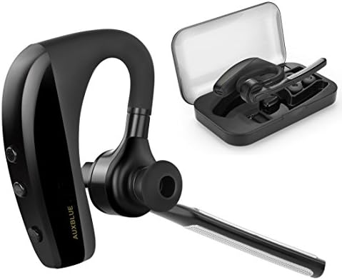 Bluetooth Headset,Wireless Hands Free Bluetooth In-Ear Earpiece Earbuds Noise Cancelling Earphones with Microphone for Driving Talking Music - Compatible with iPhone, Android Cell Phones+Carry Case